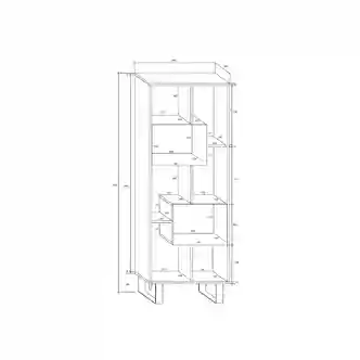 Vitrína BOKARO 7, craft tobaco/bílý lesk, 5 let záruka