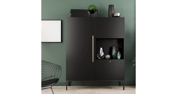 Vitrína BOLSENA, černý mat