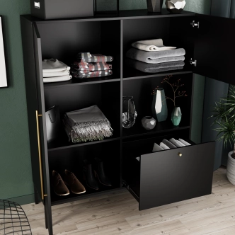 Vitrína BOLSENA, černý mat