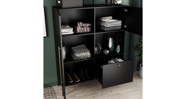 Vitrína BOLSENA, černý mat