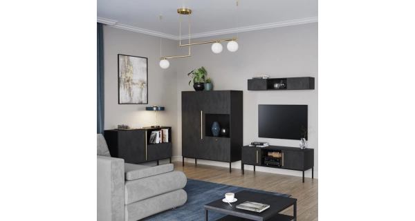 Vitrína BOLSENA, černý mat