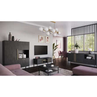 Vitrína BOLSENA, černý mat