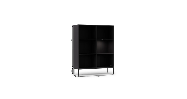 Vitrína BOLSENA, černý mat