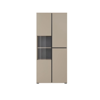 Vitrína BONIFACIO 3D, congo/černá