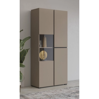 Vitrína BONIFACIO 3D, congo/černá