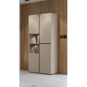 Vitrína BONIFACIO 3D, congo/černá