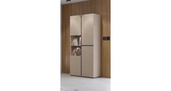 Vitrína BONIFACIO 3D, congo/černá