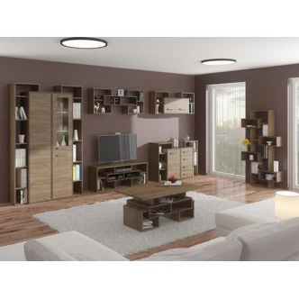 Vitrína DORINDA typ 1 pravá, craft tobaco/craft zlatý