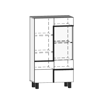 Vitrína DZENGAL 1D1S, dub sonoma/bílá, 5 let záruka