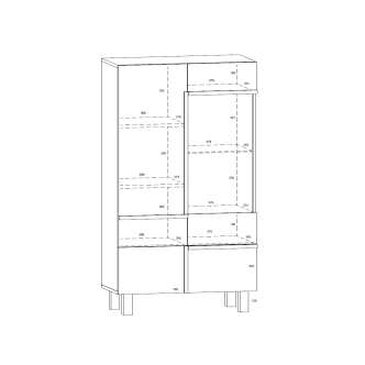 Vitrína DZENGAL 1D1S, dub sonoma/bílá, 5 let záruka