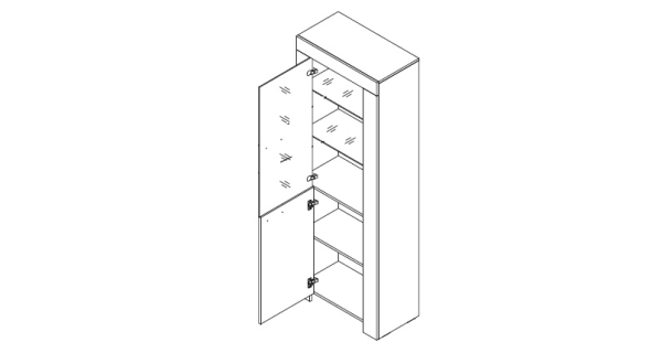 Vitrína EURYDEMA, country šedý 