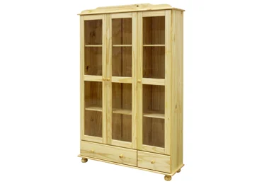 Vitrína FROMME 3D2S, masiv borovice