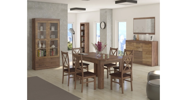 Vitrína GATTON 2D2S, craft tobaco/craft zlatý, 5 let záruka