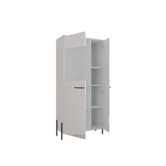 Vitrína KDAKAS typ 01, bílá/bílý lesk