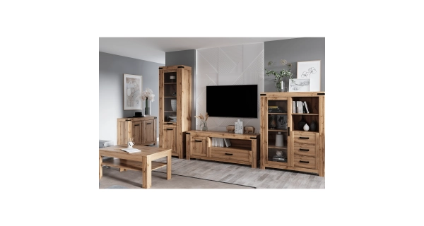 Vitrína LIBERATA 1D1W, dub wotan