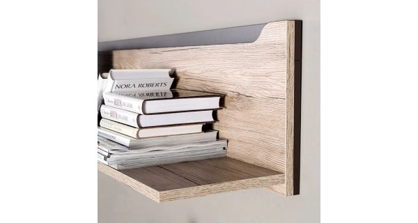 Vitrína MAWSON 1D, pravá, dub sanremo/hnědá