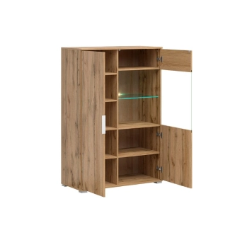 Vitrína MOCHO 1W1D/90, dub wotan