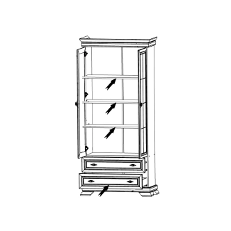 Vitrína MONEDULA 2D2S, samoa king