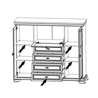Vitrína MONEDULA 7, borovice andersen