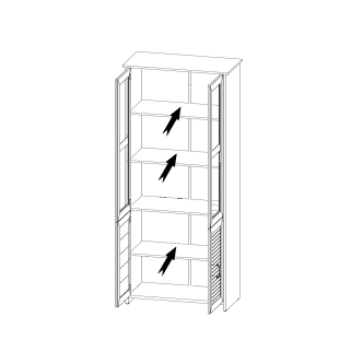 Vitrína NORYCTER 2DS, bílá