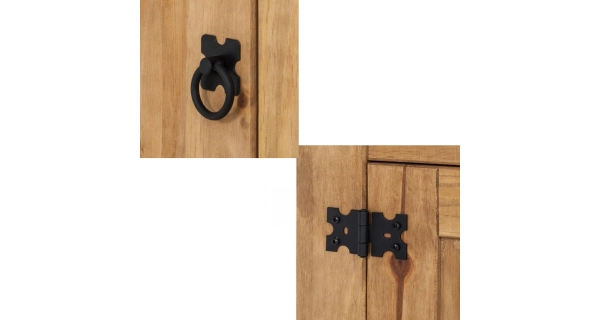 Vitrína PIMBOW 2D, masiv borovice, vosk