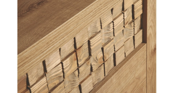 Vitrína PULCHERIA 2D1S, dub ribbeck/kostka