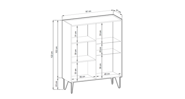 Vitrína RAJKA, černá