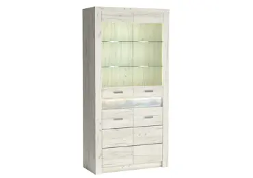 Vitrína SWED S3, jasan bílý