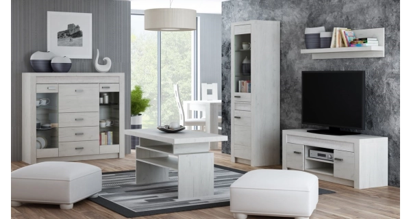 Vitrína SWED S3, jasan bílý