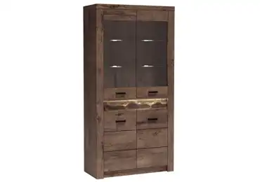 Vitrína SWED S3, jasan tmavý