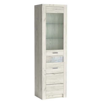 Vitrína SWED S4, jasan bílý