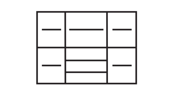Vitrínová komoda SWED S22, jasan tmavý