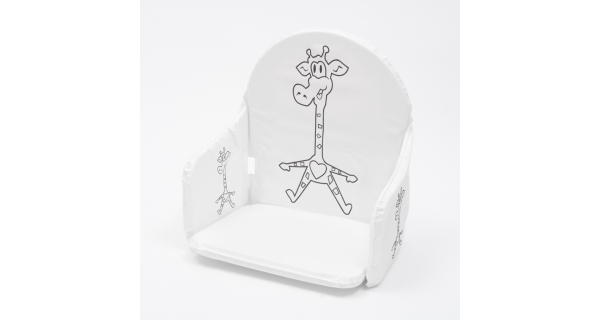 Vložka do dřevěných židliček EUSTORGIO, bílá/žirafa