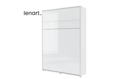 Výklopná postel HOYA I 140x200 cm, bílý lesk/bílý mat