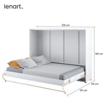 Výklopná postel NOET IV 140x200 cm, bílá