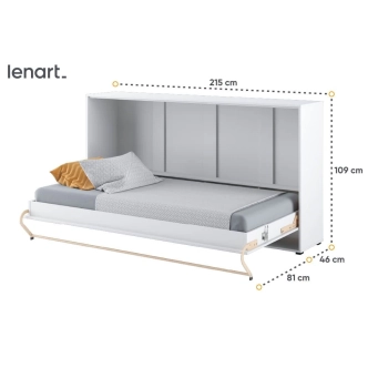 Výklopná postel NOET VI 90x200 cm, bílá