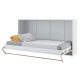 Výklopná postel NOET VI 90x200 cm, bílý lesk/bílý mat