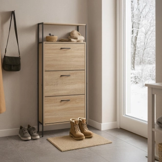 Výklopný botník JORPONUL, dekor dub