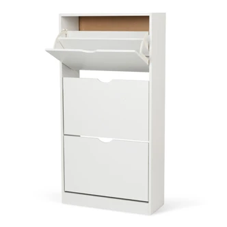 Výklopný botník PLAVI 3, bílá