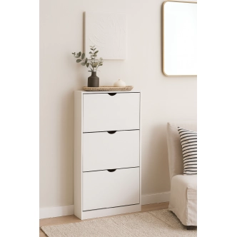 Výklopný botník PLAVI 3, bílá