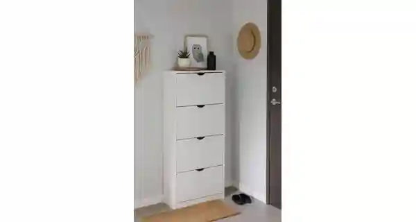 Výklopný botník PLAVI 4, bílá