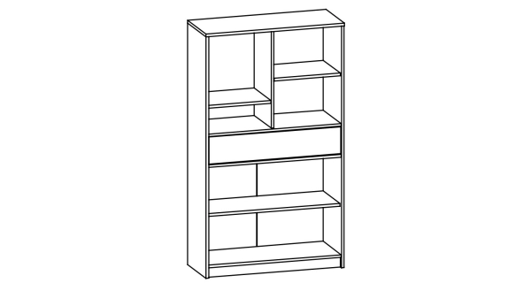 Vysoká komoda CHACALTAYA, dub sonoma/bílý mat