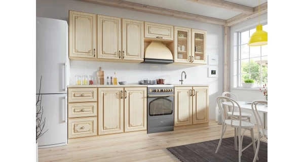 Vysoká potravinová skříňka EDGAR 3D, krém