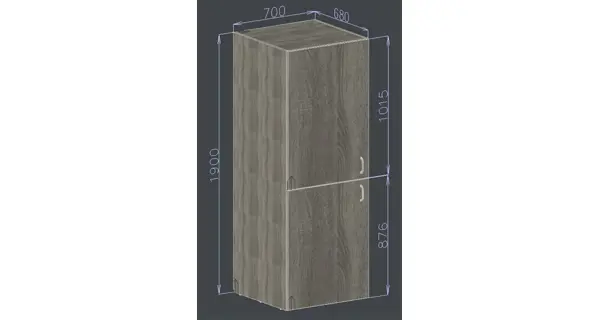 Vysoká vestavná skříň na pračku GRIMSOL, bílá