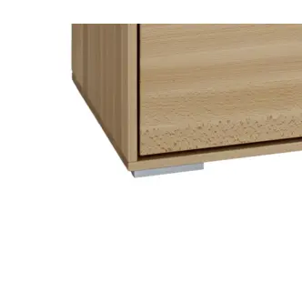 Vysoká vitrína ECHEVERIA, levá, masiv buk/moření: šedá