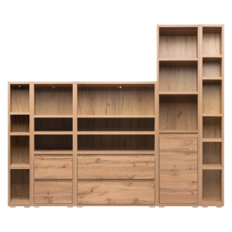 Vysoký regál DAGLARI, zlatý dub