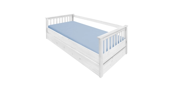 Výsuvná postel DWAYNE 90x200, bílý lak 