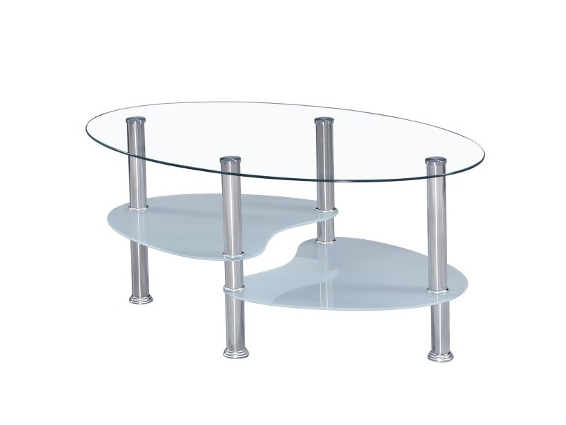 Levně GALID konferenční stolek, ocel/sklo