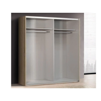 WEBSTER, šatní skříň, dub sonoma/bílá, 5 let záruka DOPRODEJ