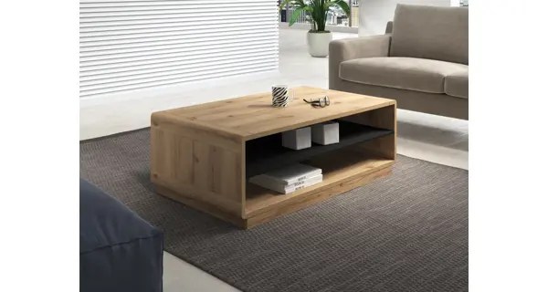 ZACARRIA konferenční stolek, dub taurus/černý supermat